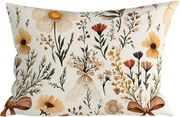 Husa de perna din policoton FLORAL RIBBON POLY 50x70 cm, crem