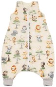Sac de dormit cu picioare de vara 18-36 luni Kidizi Baby Animals 0.5 tog, mansete transformabile in soseta