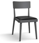 Scaun Lola, structura lemn fag si piele ecologica - GRI