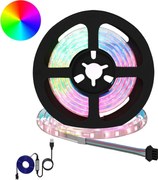 vidaXL Bandă LED 2 pcs Negru și transparent 900 mm Cupru și Plastic