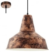 Lustra, Pendul Industrial Style, finisaj cupru-antic, diam.35cm, SOMERTON 49388 EL