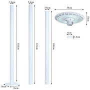 Brilagi - Lampă stradală LED de exterior URBANSPARK LED/120W/230V alb IP65