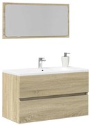 vidaXL Dulap de baie cu oglindă, stejar sonoma, 80x38,5x45 cm
