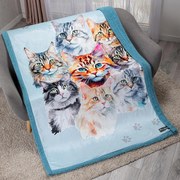 Pătură cu blăniţă PISICI 140 x 200 cm