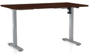 Masă înălțime reglabilă OfficeTech A, 120 x 80 cm, picioare gri, wenge