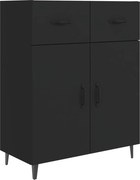 vidaXL Dulap, negru, 69,5x34x90 cm, lemn compozit