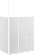 vidaXL Paravan cadă duș în formă de L 70x120x137 cm 4 panouri pliabil