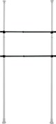 Wenko Set de 2 bare telescopice orizontale Herkules, negru