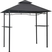 vidaXL Pavilion de grătar, antracit, 240 x 150 x 255 cm, oțel