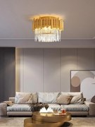 Candelabru modern cu cristale – 30 cm, culoare auriu