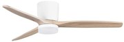 Lustra LED cu Ventilator si telecomanda ALOA alb/natural wood