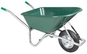 vidaXL Roabă Verde 90 L 150 kg Oțel galvanizat și plastic