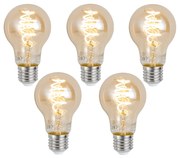 Set 5 becuri Bec LED inteligent E27 reglabil A60 chihlimbar 4.9W 320lm 2500K