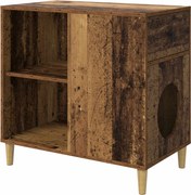 vidaXL Casa pentru pisici Lemn vechi 72 x 42.5 x 70 cm Lemn compozit