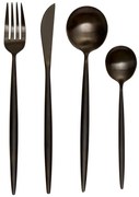Tacâmuri negru din oțel inoxidabil 16 buc. Modern retro – Premier Housewares