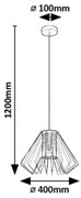 Lustră pe cablu Rabalux 72372 EMERENCIA 1xE27/40W/230V