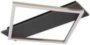 Plafoniera LED metal negru, MDF gri BEATRIX I