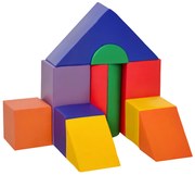 HOMCOM Parcurs motricitate bebeluși 11PCS, modul motricitate bebeluși din spumă EPE cu husă din material sintetic, blocuri construcție din spumă, jucării educative pentru copii de 1-3 ani, multicolor | Aosom Romania