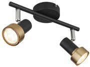Spot Globo 57917-2G MASON 2xGU10/25W/230V negru/auriu