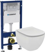 Set vas wc suspendat Ideal Standard Tesi AquaBlade cu capac softlcose clapeta si rezervor Geberit Duofix Delta