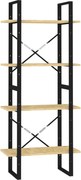 vidaXL Bibliotecă cu 4 rafturi, 60x30x140 cm, lemn masiv de pin