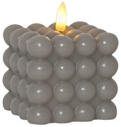 Lumânare cu LED din ceară gri Star Trading Flamme Dot, înălțime 9,5 cm