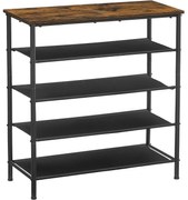 Raft pentru pantofi pe 5 nivele, sistem de depozitare a pantofilor îngust, 75x30x91 cm