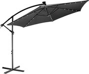 STILISTA umbrelă de grădină LED cu mâner, 350 cm, antracit