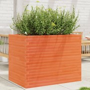 vidaXL Jardinieră grădină, maro ceruit, 90x60x68,5 cm, lemn masiv pin