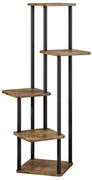 Suport metalic pentru fori Anita (negru + lemn rustic). 1065332