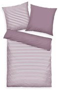 Lenjerie de pat din bumbac Tom Tailor Cozy Mauve & Crisp White, 200 x 220 cm, 2 buc 80 x 80 cm