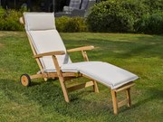 Perna matlasata pentru sezlong Deckchair natur 185/48/5 cm