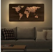 Aplică LED decorativă de perete Li-Go 4457/A/4 - LED/10W/5V 30000 mAh 120x60 cm stejar