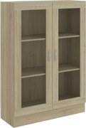 vidaXL Dulap cu vitrină stejar sonoma 82,5x30,5x115 cm lemn prelucrat