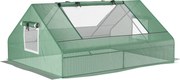 Outsunny Seră de Grădină din Oțel cu Înveliș din PE, Uși Rulante și Ferestre pentru Cultivare, 180x140x80 cm, Verde | Aosom Romania