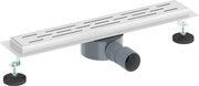 vidaXL Scurgere pentru duș cu capac din sticlă și sifon de 360° 50 cm