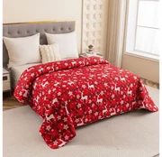 Cuvertura de pat cu model VELVET CHRISTMAS, rosu Dimensiune: 170 x 210 cm