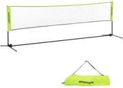 SPORTNOW Plasă de badminton, plasă portabilă, înălțime ajustabilă 107-155 cm, cu geantă de transport, cadru metalic, negru, galben | Aosom Romania