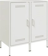 vidaXL Dulapuri, 2 buc., alb, 36x39x79 cm, oțel