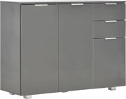 vidaXL Dulap, gri extralucios, 107x35x80,5 cm