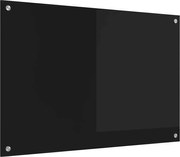 vidaXL Panou de bucătărie Negru 90 x 60 cm sticlă securizată