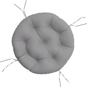 vidaXL Pernă rotundă gri, Ø 60 x11 cm, țesătură Oxford