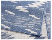 Covor adecvat pentru exterior NORTHRUGS Malibu, 80 x 250 cm, albastru-crem