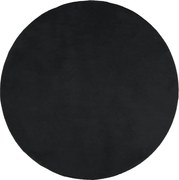 vidaXL Covor „OVIEDO”, fire scurte, negru, Ø 120 cm