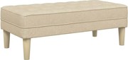 vidaXL bancă cu pernă Crem 113 x 57 x 39 cm țesătură