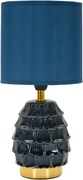 Veioză albastră din ceramică cu abajur textil (înălțime 30,5 cm) Pigny – Mauro Ferretti