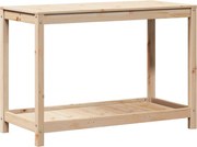 vidaXL Masă de plantare cu poliță, 108x50x75 cm, lemn masiv de pin