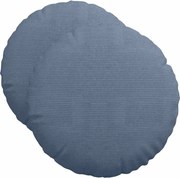 vidaXL Perne de Șezut 2 pcs albastru Ø 50 cm Țesătură din corduroy