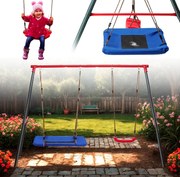 Leagăn dublu pentru copii, cu scaun și cuib de barză