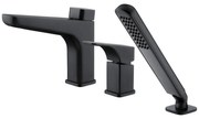 Baterie cada ,   dus monocomanda Deante Hiacynt negru cu set de dus
